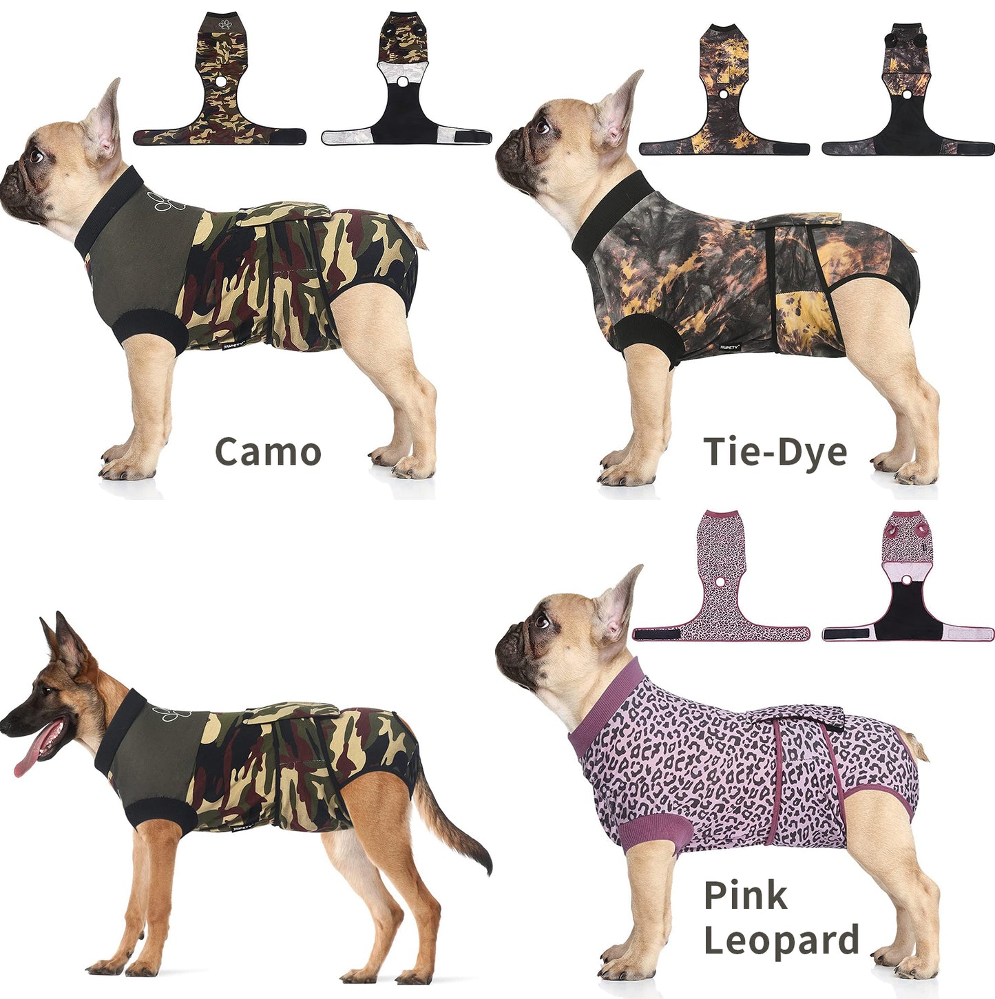 Adjustable Dog Recovery Bodysuit - Anti-Licking, Post-Surgery Suit