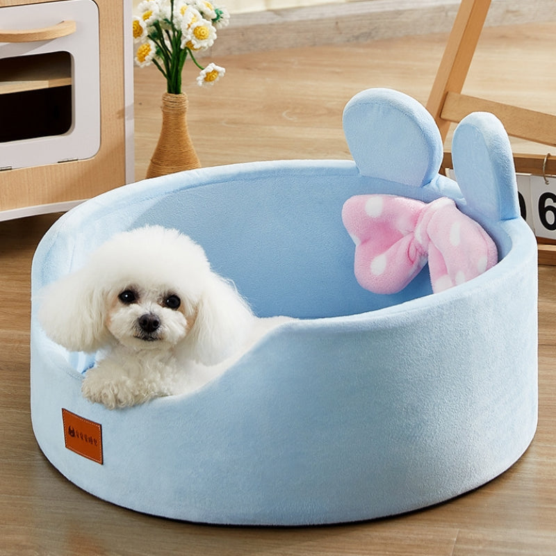 Round Cozy Pet Haven Bed - Comfortable & Snug