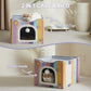 Foldable Cat Cube House - with Scratch Pad & Ball Toy