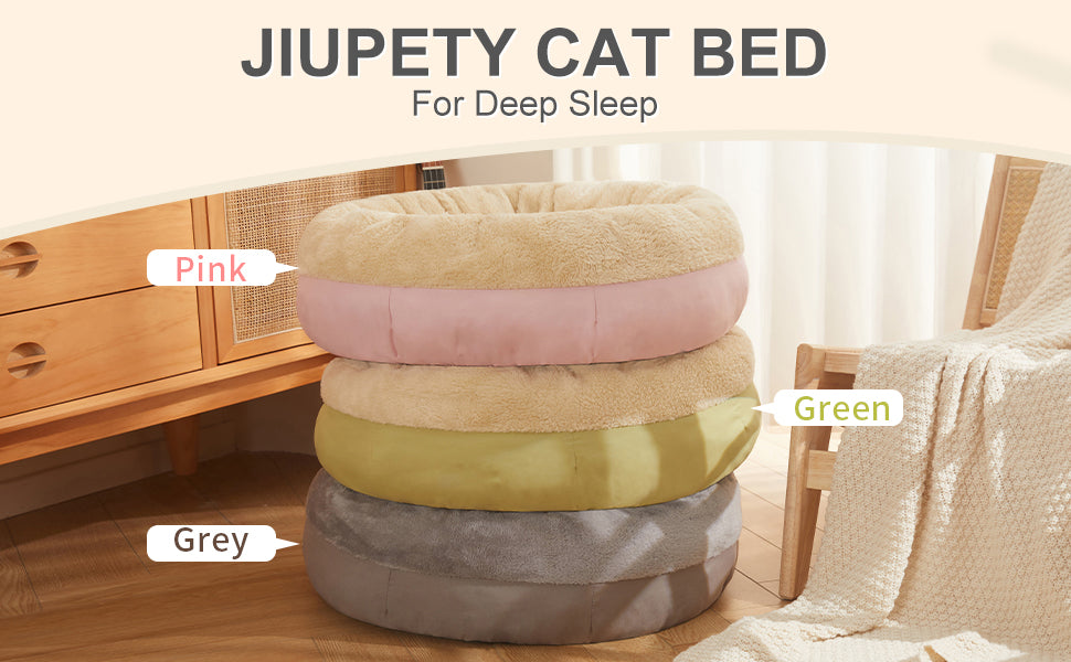 Washable Cozy Pet Donut Bed - Anti-Slip Comfort