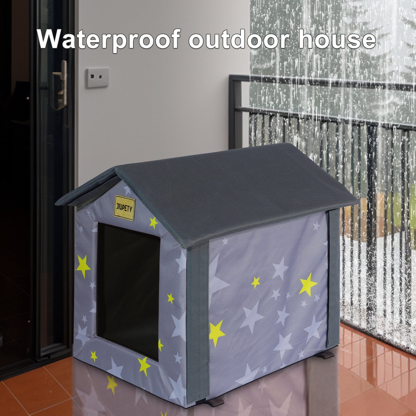 Waterproof Outdoor Pet House - All-Weather Shelter for Cats & Dogs