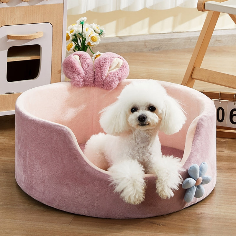 Round Cozy Pet Haven Bed - Comfortable & Snug