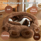 Cozy Paw-Shape Dog Bed - Plush, Calming & Versatile