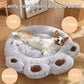 Cozy Paw-Shape Dog Bed - Plush, Calming & Versatile