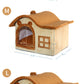 Cartoon Chimney Cat House - Cute & Cozy Shelter