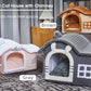 Cartoon Chimney Cat House - Cute & Cozy Shelter