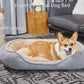 Oval Pet Bed - Cozy, Innovative Design, Plush Comfort, 100% PP Cotton Fill