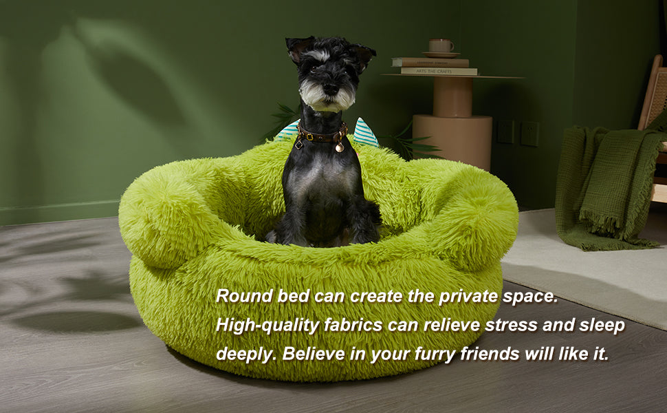 CozyCompanion Calming Pet Bed - Plush, Anti-Slip for Cats & Dogs