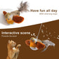 Automatic Chirping Bird Cat Toy - Interactive with Melody & Feather Tail