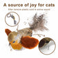 Automatic Chirping Bird Cat Toy - Interactive with Melody & Feather Tail