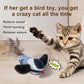 Automatic Chirping Bird Cat Toy - Interactive with Melody & Feather Tail