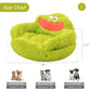 Green Mouth Cozy Pet Donut Bed - Calming Plush for Dogs & Cats