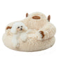 Camel Cozy Calming Donut Pet Bed - Plush, Cute Cartoon Puppy Design