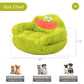 Green Mouth Cozy Pet Donut Bed - Calming Plush for Dogs & Cats