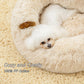 Camel Cozy Calming Donut Pet Bed - Plush, Cute Cartoon Puppy Design