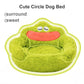 Green Mouth Cozy Pet Donut Bed - Calming Plush for Dogs & Cats