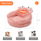 Pink Crab Cozy Calming Pet Donut Bed - Soothing & Soft for Dogs and Cats