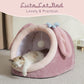 Cute Crystal Velvet Cat Igloo - Cozy Indoor Bed for Cats