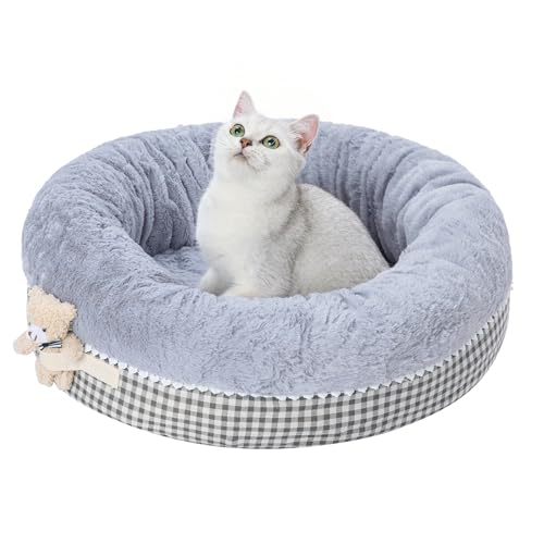 Teddy Donut Bed - Cozy for Indoor Cats & Small Dogs