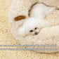 Camel Cozy Calming Donut Pet Bed - Plush, Cute Cartoon Puppy Design