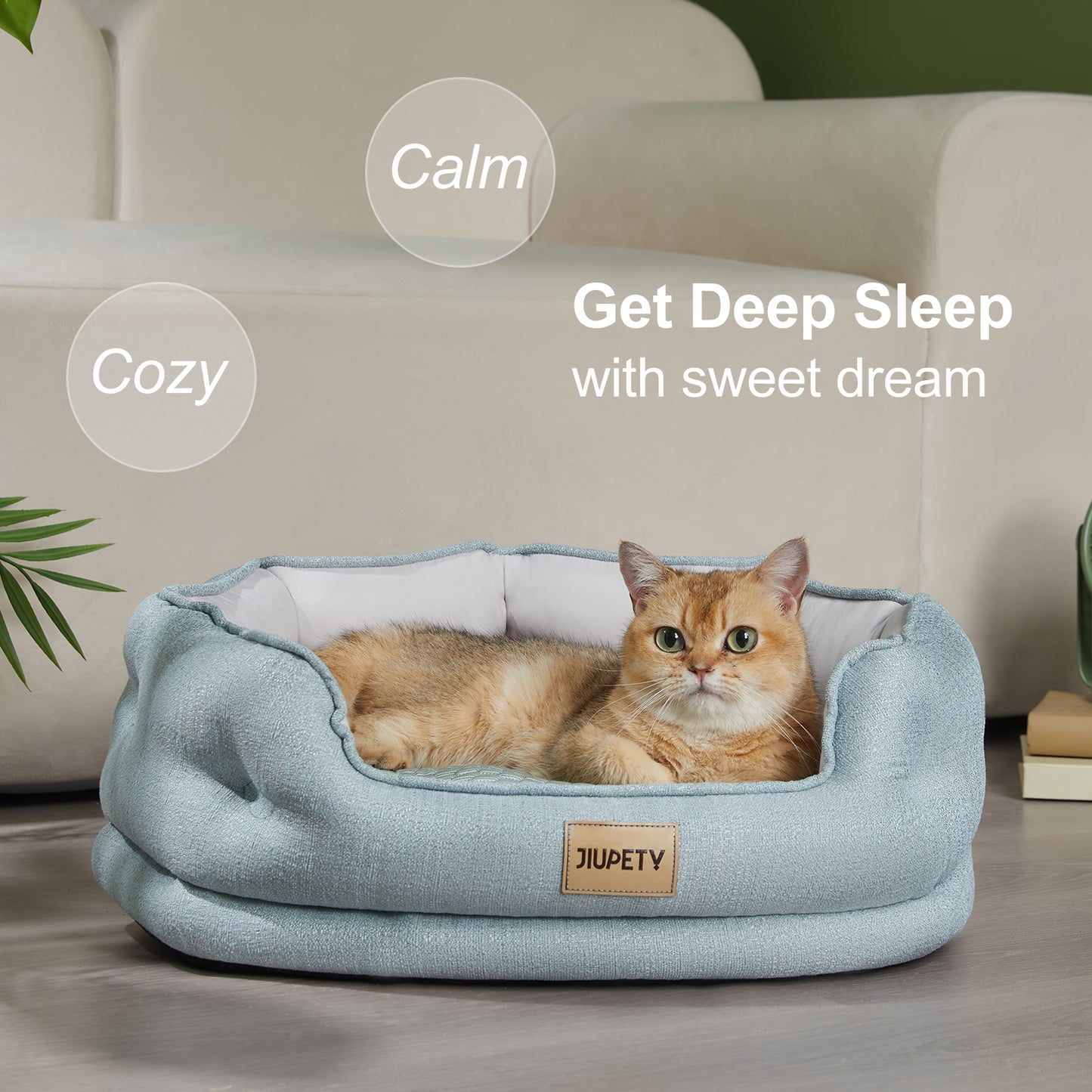 Premium Round Pet Bed - Washable & Cozy for Cats and Dogs