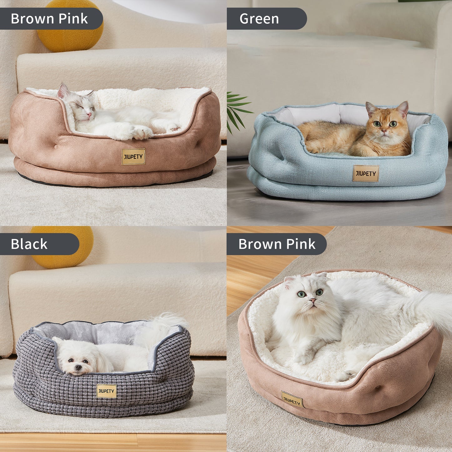 Premium Round Pet Bed - Washable & Cozy for Cats and Dogs