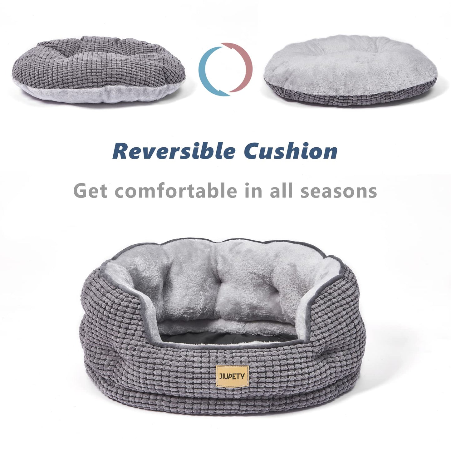 Premium Round Pet Bed - Washable & Cozy for Cats and Dogs