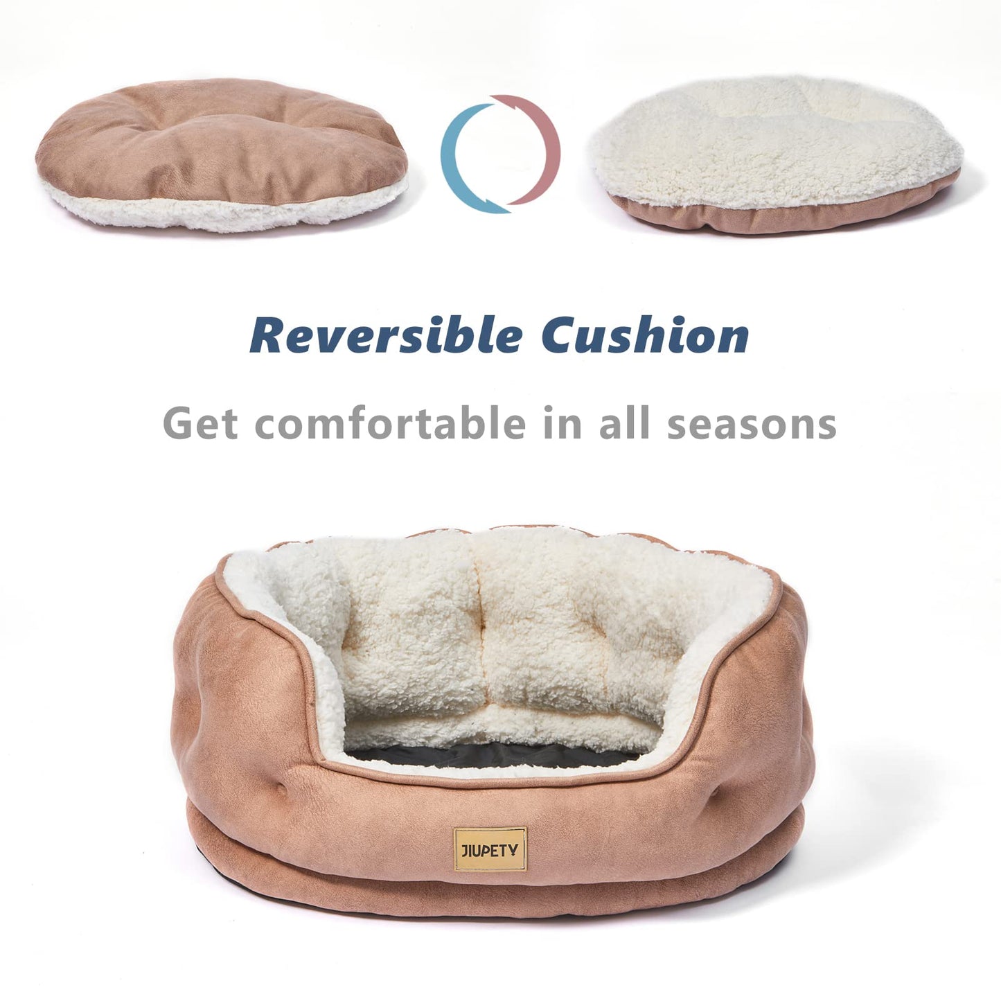 Premium Round Pet Bed - Washable & Cozy for Cats and Dogs