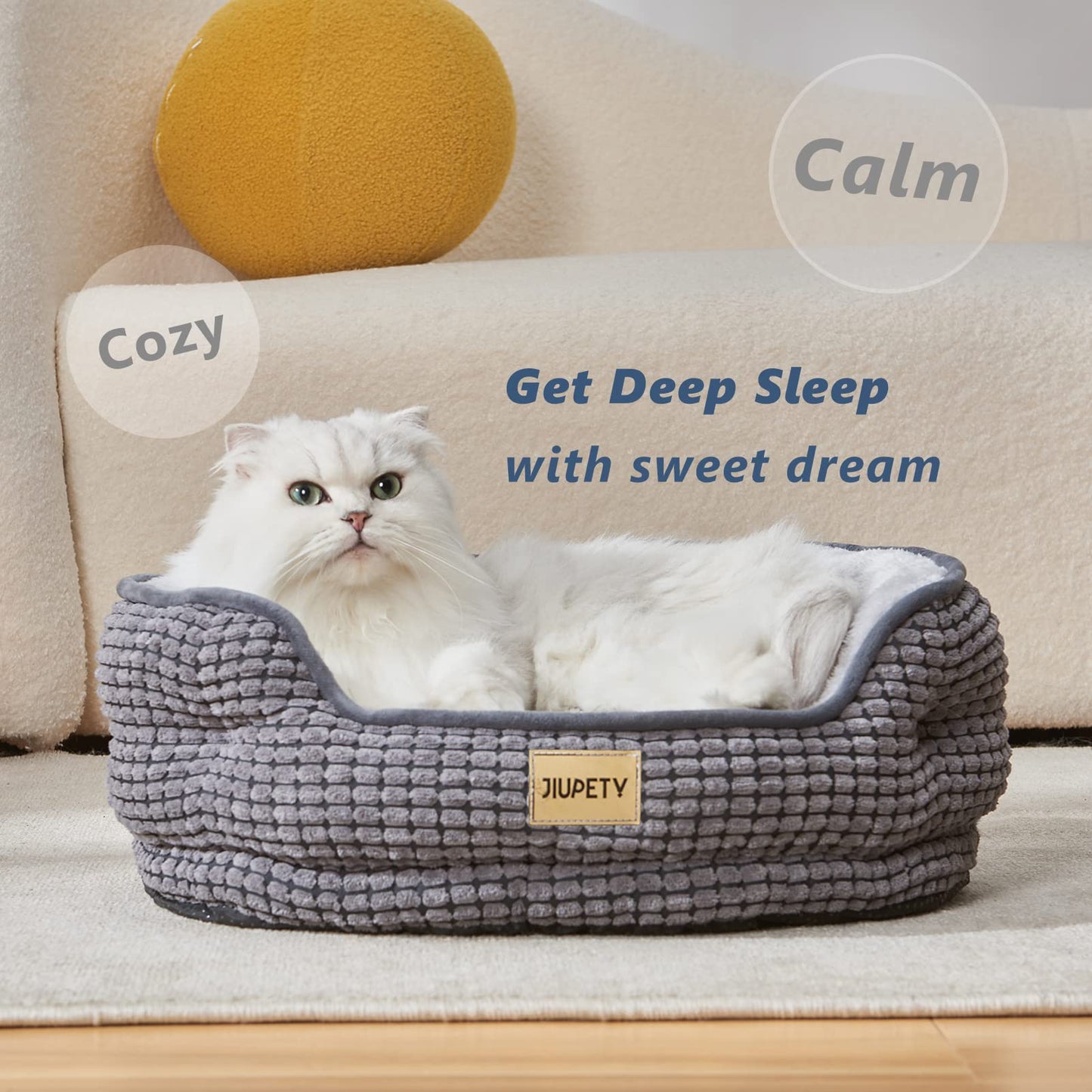 Premium Round Pet Bed - Washable & Cozy for Cats and Dogs