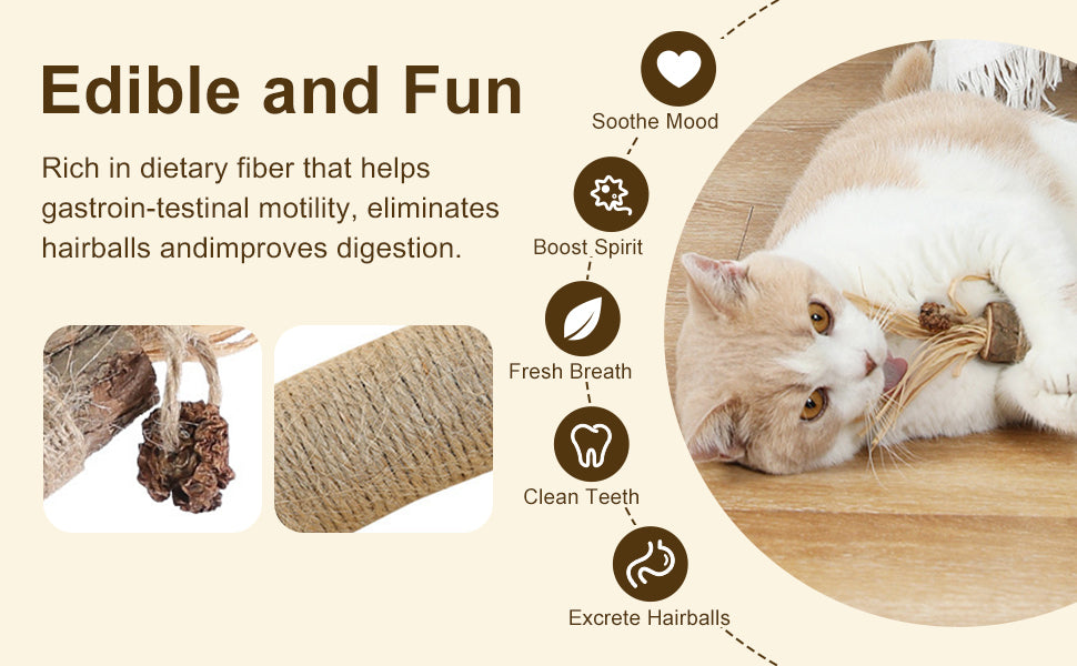 Interactive Catnip Chew Toys - Ideal for Cats, Kittens, Rabbits & Hamsters