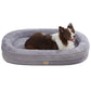 Luxury Round Dog Bed - Waterproof Lining & Bolster