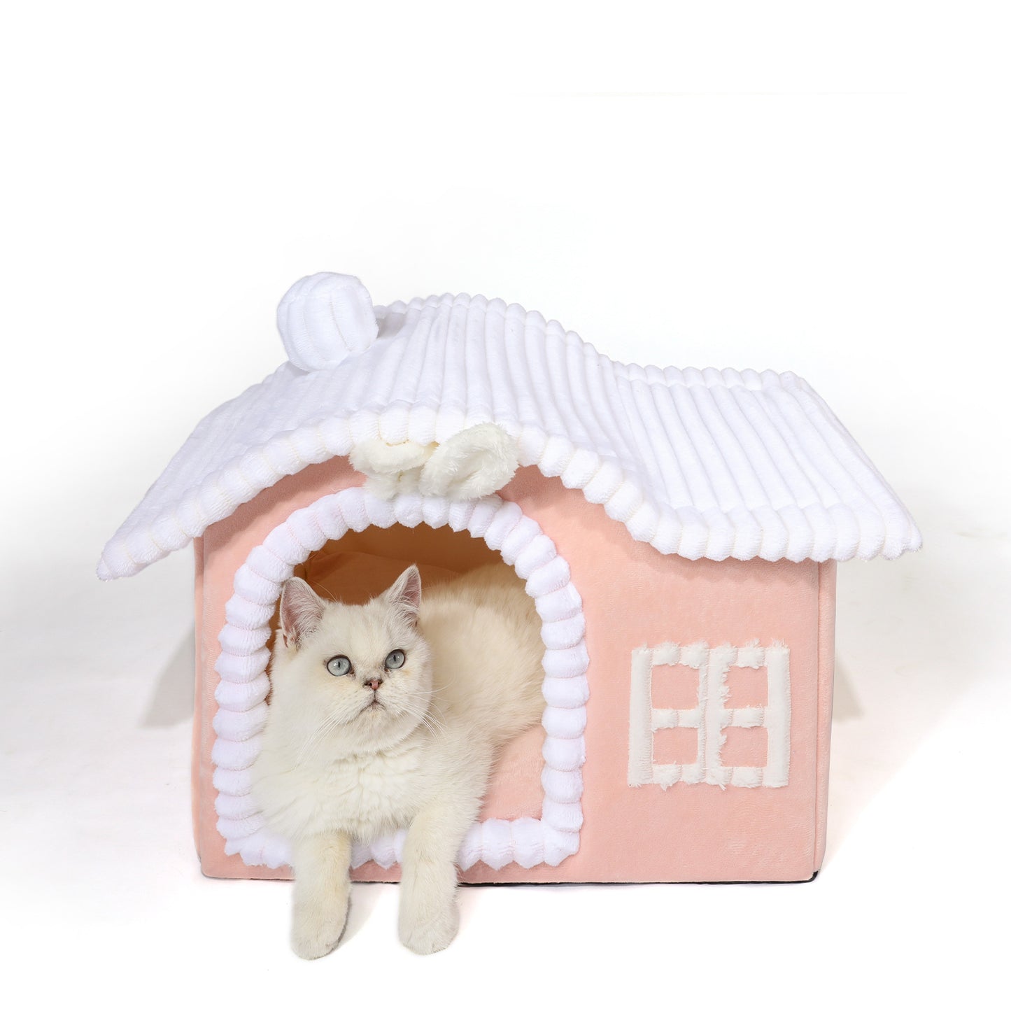 Cartoon Chimney Cat House - Cute & Cozy Shelter