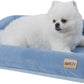 Orthopedic Dog Bed for Small Dogs, Waterproof Foam Dog Bed with Removable Washable Cover, Egg Crate Dog Sofa, Indestructible Dog Couch, Blue, M (28"×20"×4")