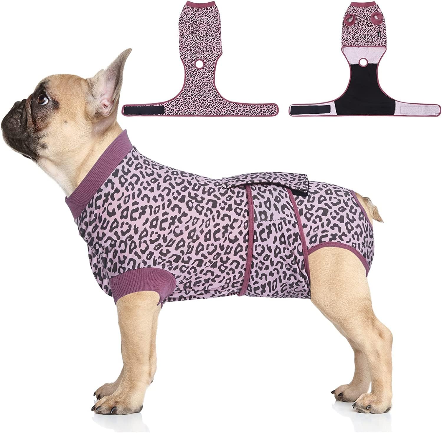 Dog Recovery Suit Adjustable, Dog Bodysuit for Abdominal Wound after Surgery, Substitute E-Collar, M Size, Anti-Licking Surgical Dog Onesies, Camo.