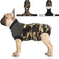 Dog Recovery Suit Adjustable, Dog Bodysuit for Abdominal Wound after Surgery, Substitute E-Collar, M Size, Anti-Licking Surgical Dog Onesies, Camo.