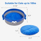 Blue Eye Cat Bed Round, Woven Cotton Rope Cat Beds for Indoor/Outdoor Use,Small Dog Bed with Washable Removable Cushion,Scratch Nest Basket Beds for Cats Kitties Puppy Pets,17Inch,Grey