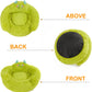 Cute Calming Dog and Cat Bed, Indoor High Bolster Donut Dog Beds, Comfortable Plush Cuddler Dog Bed, M(24"X24"X14") Size for Small Dogs and Cats, Cute Cartoon Soft Bed, Green.