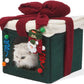 Christmas Cat House, Indoor Cat Bed, M(13.8"X13.8"X12.6") Size Cube for Kitten and Small Cat, Removeable Cat Cave with Non-Slip Bottom, for Cat.