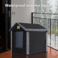 Outdoor Cat House Weatherproof,Outside Cat House Waterproof,All Seasons Cats Shelter for Puppy Rabbits,Large House for Feral and Indoor Cats,Enclosed Bed Box,Soft Cave Movable Insulated, Black